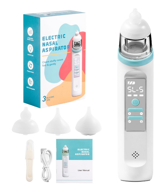 Electric Nasal Aspirator for Babies with 3 Replaceable Tips