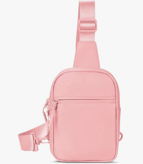 *Crossbody Bag with Extended Strap (Pink)