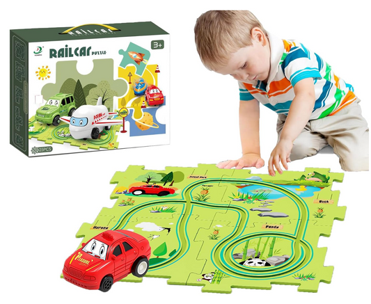 Puzzle Racer Kids Car Track Set